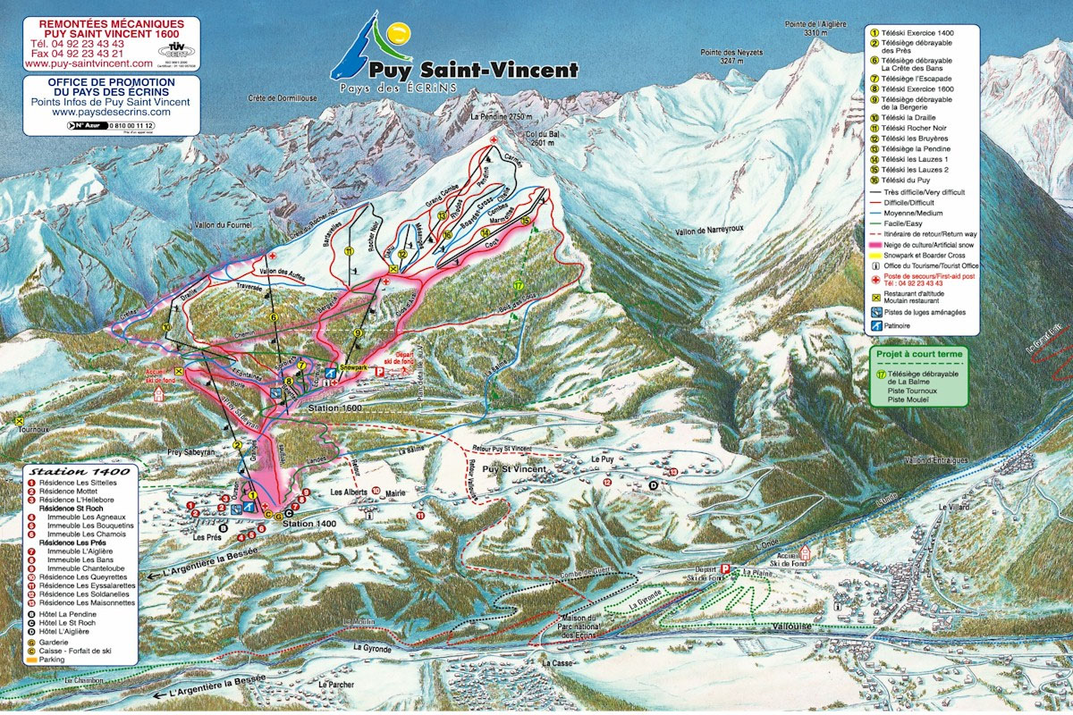 Piste map Puy-Saint-Vincent